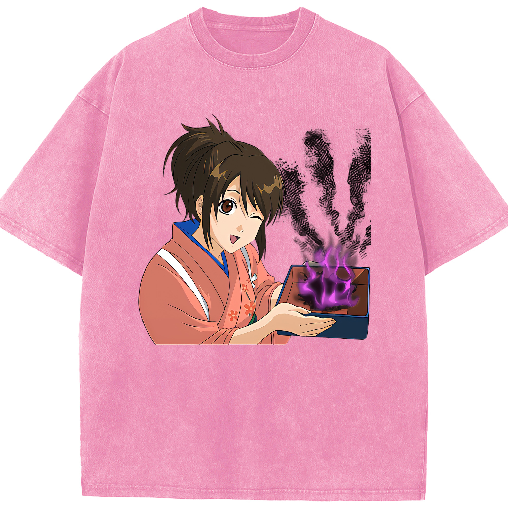 （画像用） ぎんたま 坂田銀時（さかたぎんとき） 神楽 志村新八（しむら しんぱち） GINTAMA Sakata Gintoki Kagura Shimura Shinpachi 綿100% ヴィンテージ風 半袖Tシャツ（フロントプリント）